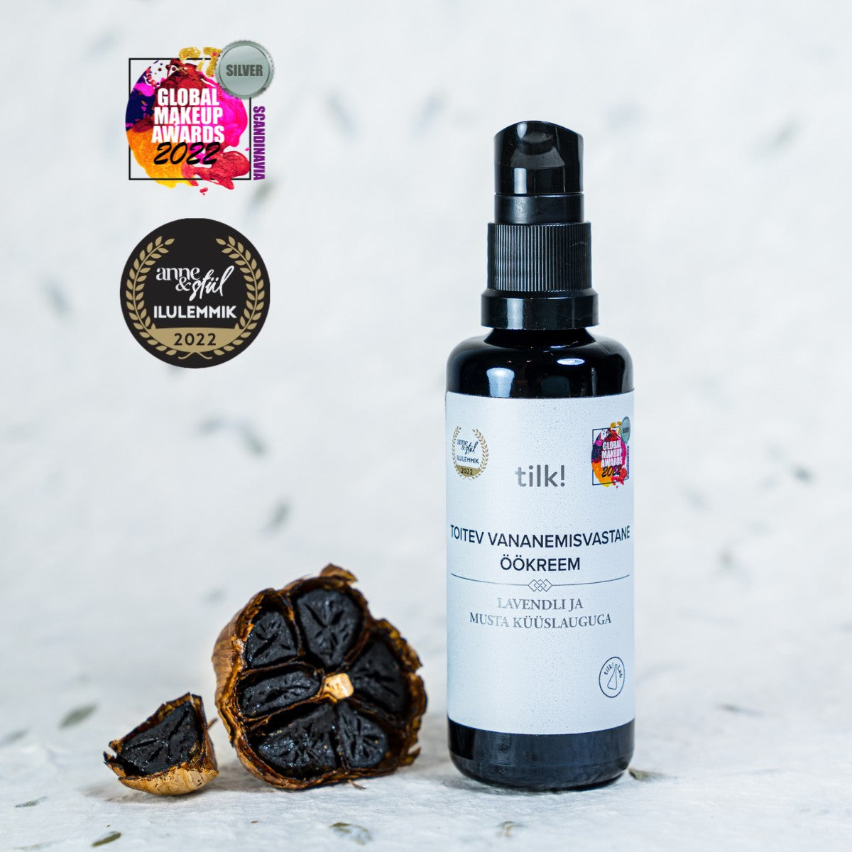 Nourishing Anti-Ageing Night Cream with Lavender and Black Garlic, 50ml